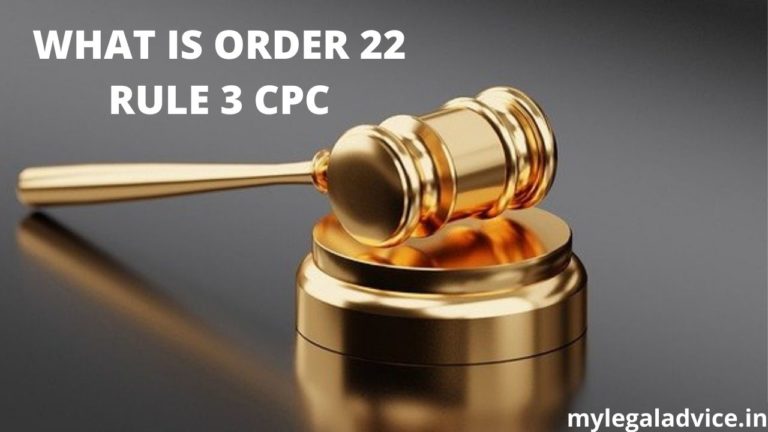 WHAT IS ORDER 22 RULE 3 CPC